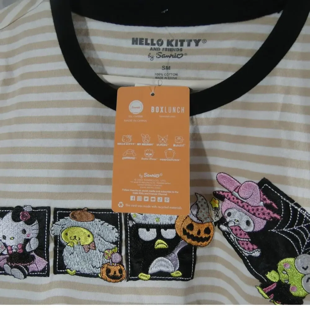 Sanrio Hello Kitty And Friends Box Lunch Tee Shirt Small Cotton Halloween NWT